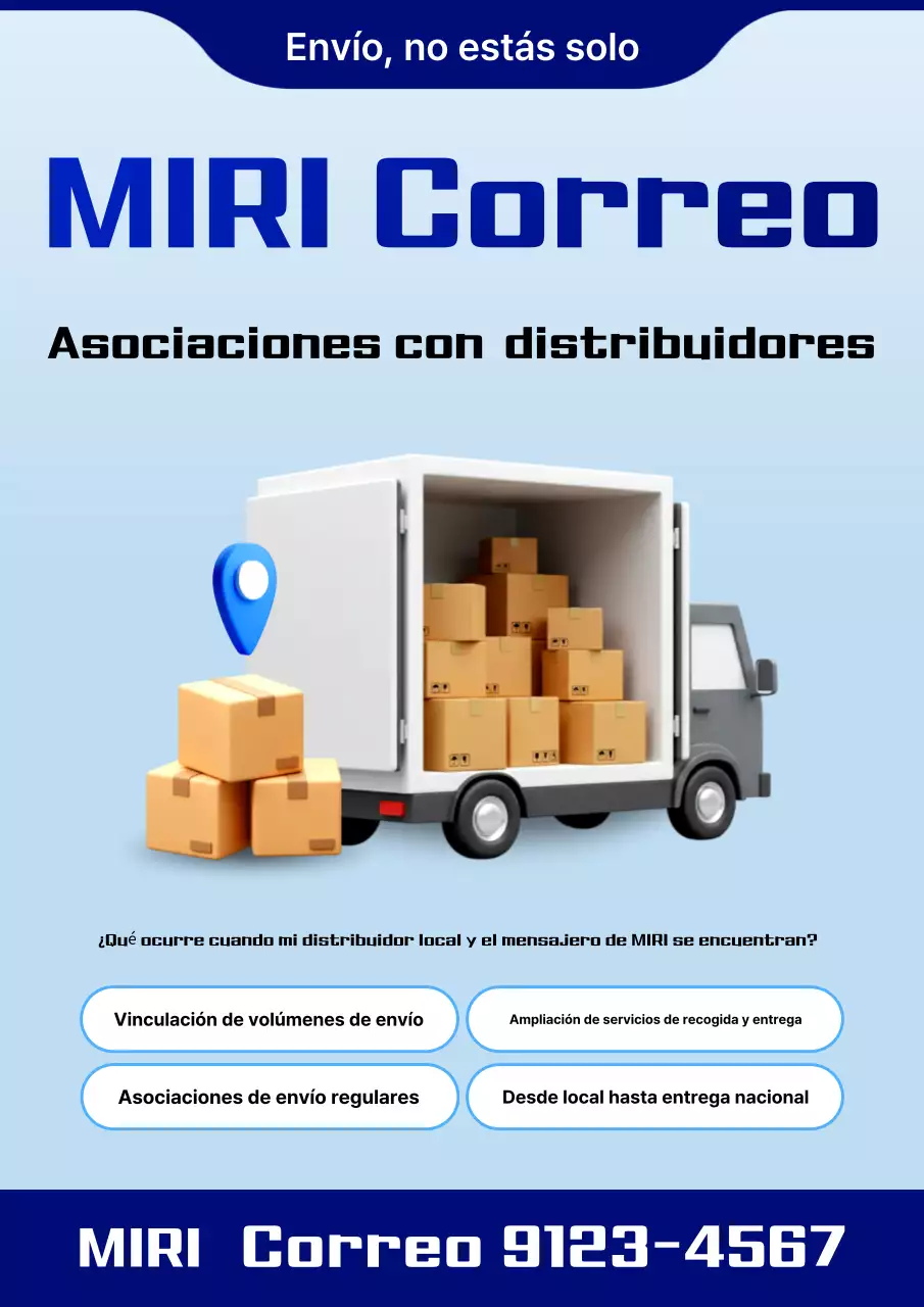 Promoción de envío moderna en azul cielo