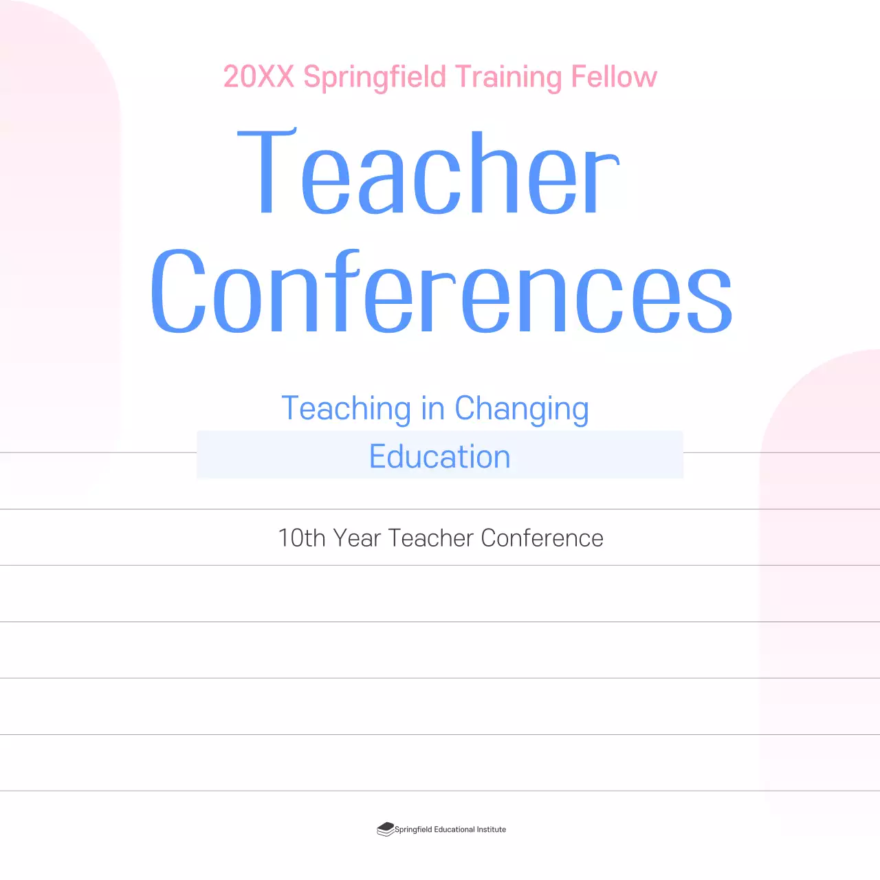 Blue Modern Education Conference