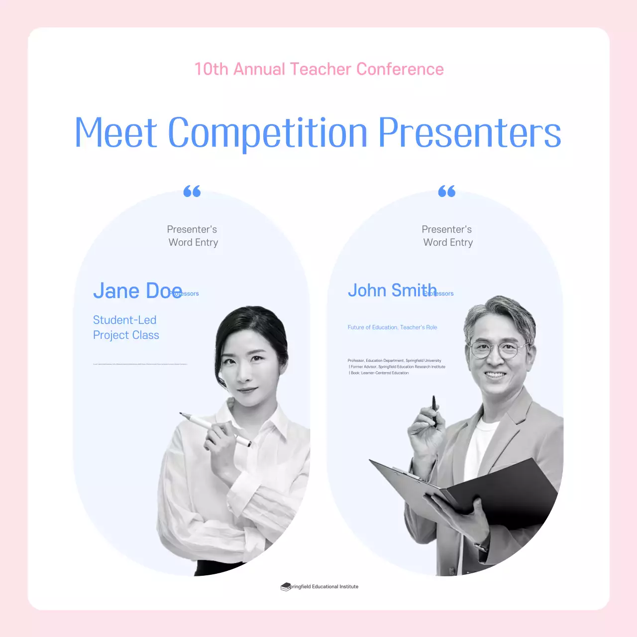 Blue Modern Education Conference