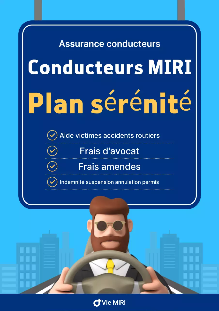 Publicité sur l'assurance Sky Blue Modern Driver