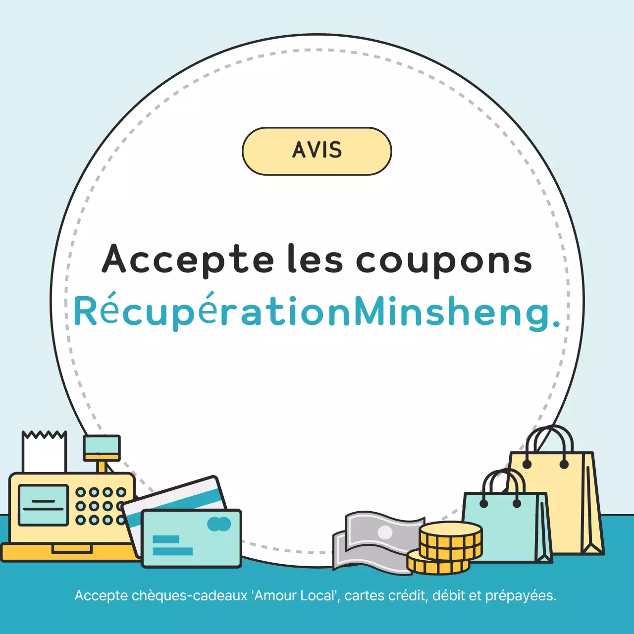 Guide des coupons de consommation Sky Blue Simple People's Livelihood Recovery