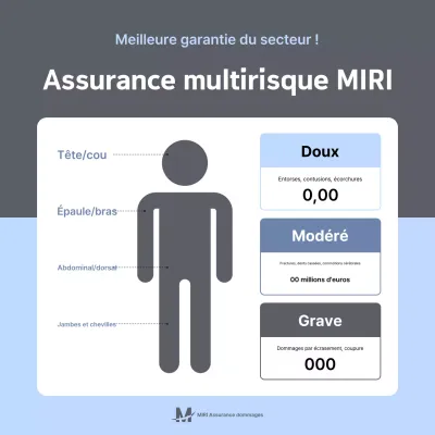 Publicité d'assurance moderne grise