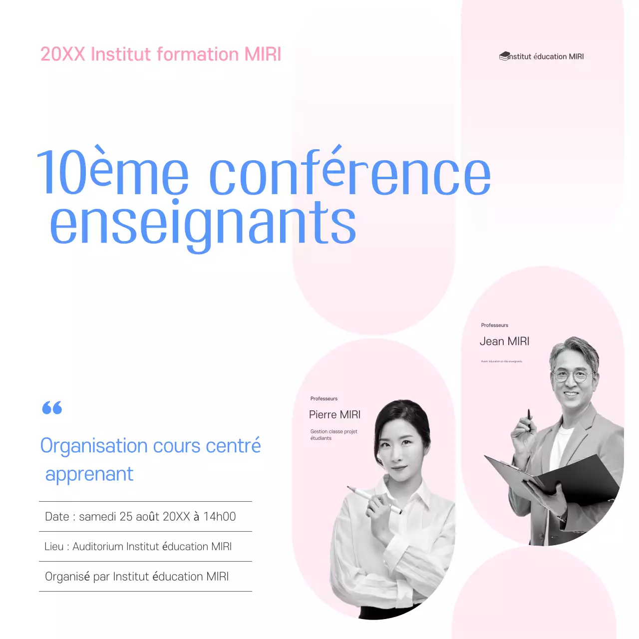 Conférence sur l'éducation moderne bleue