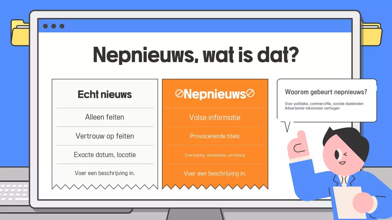 Blauwe eenvoudige educatieve materialengids