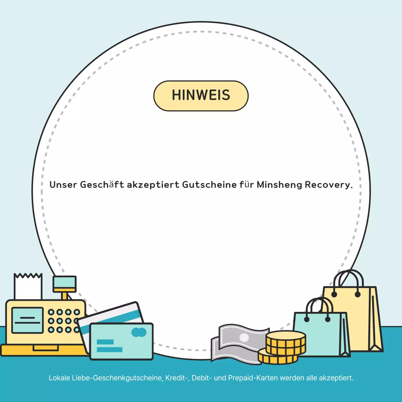 Sky Blue Simple People's Livelihood Recovery Konsumgutschein-Leitfaden