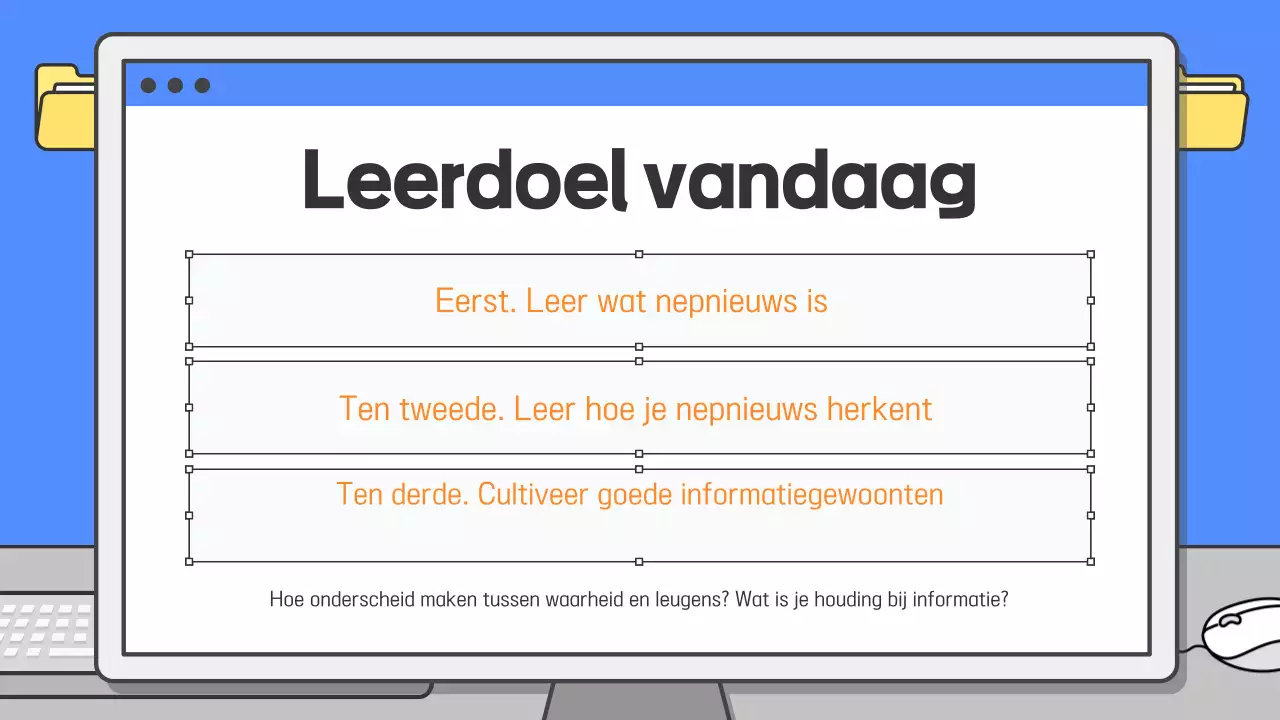 Blauwe eenvoudige educatieve materialengids