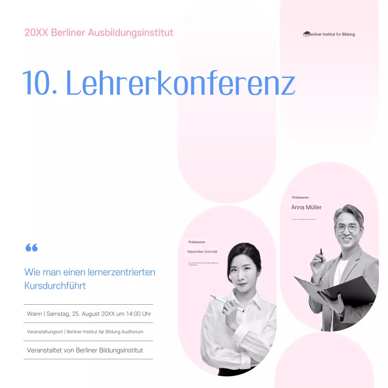 Blue Modern Education Konferenz