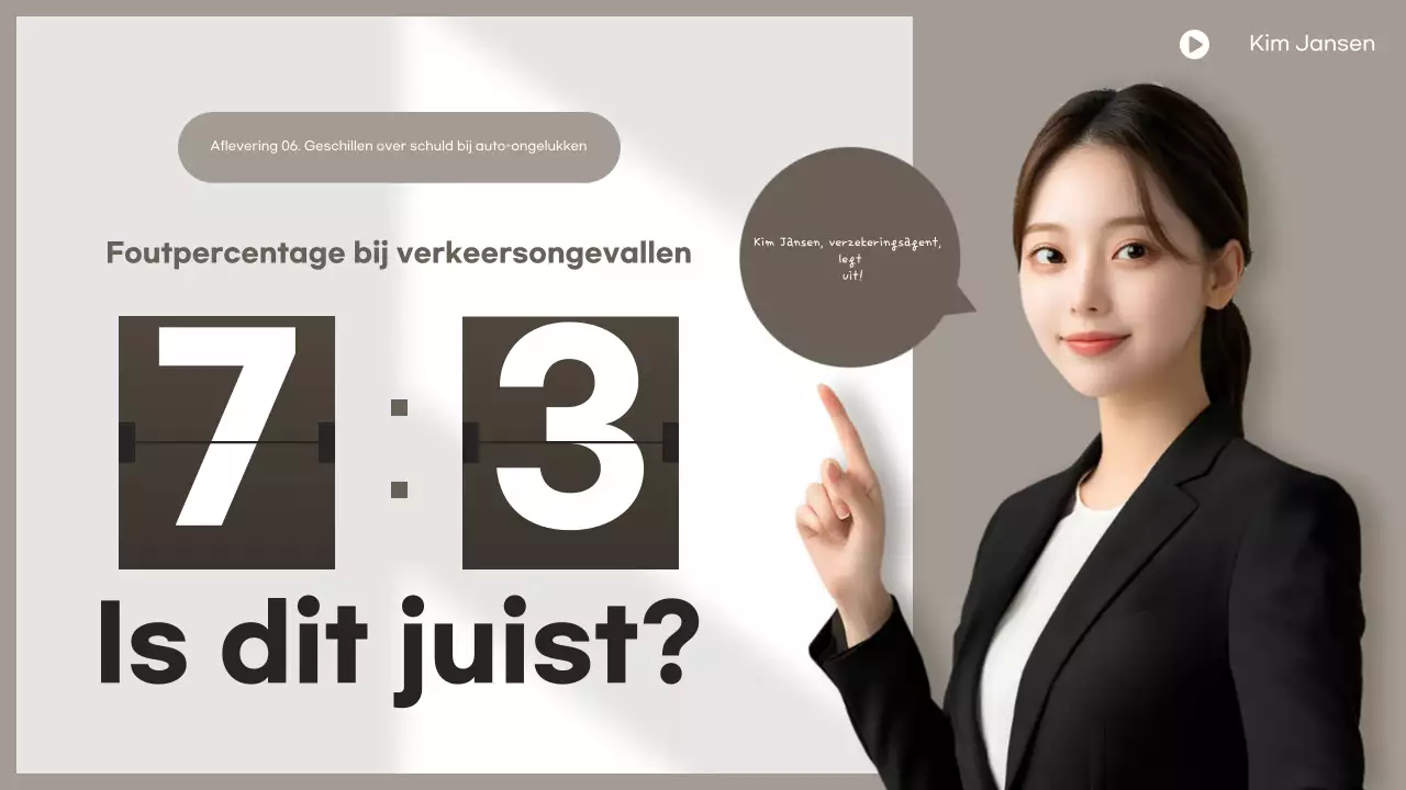 Beige Moderne Verkeersongevalleninformatie