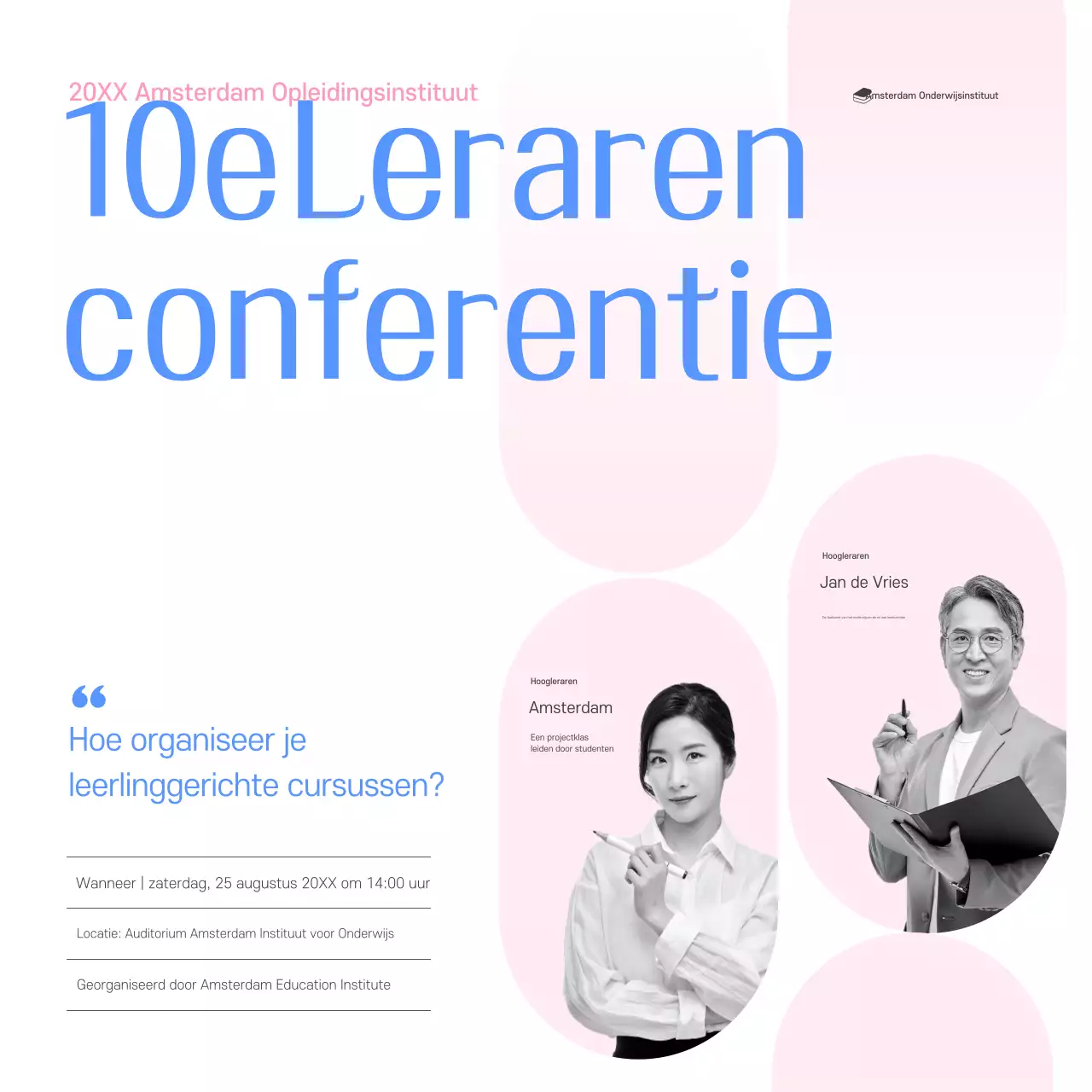 Blue Modern Education Conferentie