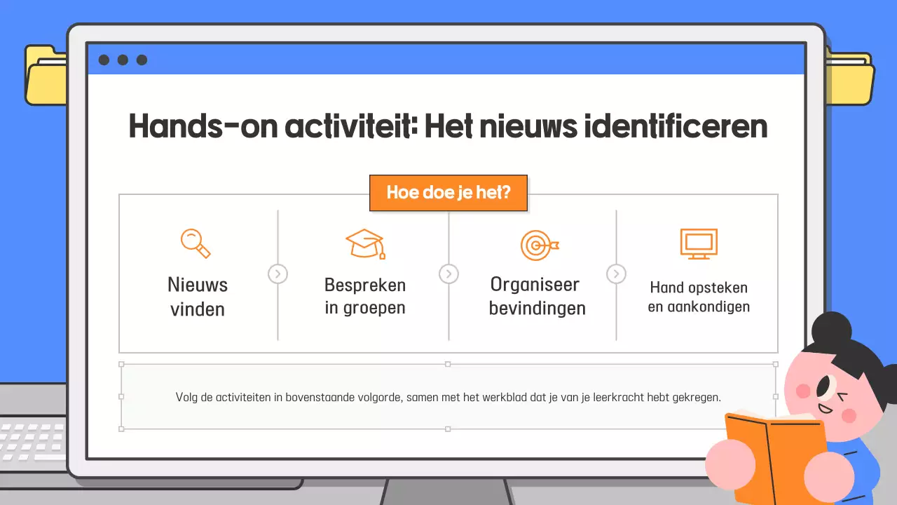 Blauwe eenvoudige educatieve materialengids