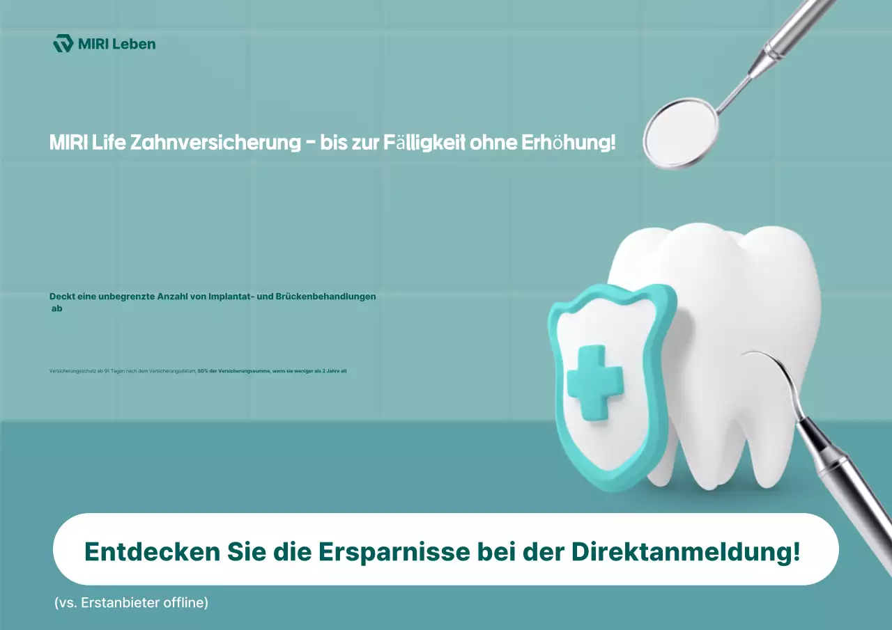 Mint Modern Versicherungsanzeige