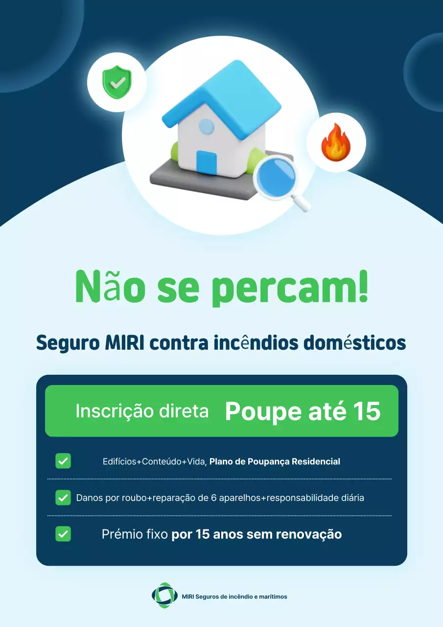 Anúncio de Seguro Moderno Azul