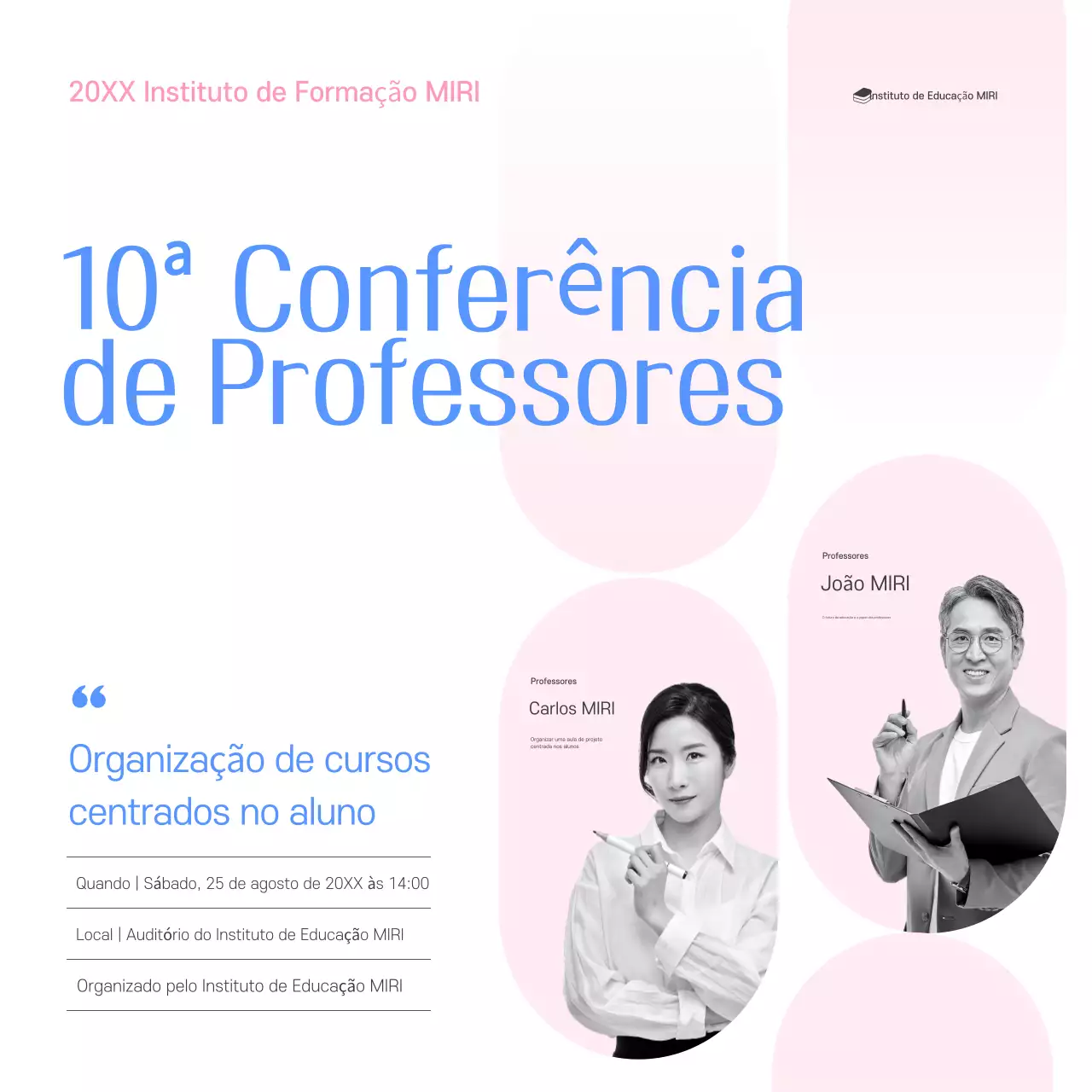 Conferência de Educação Moderna Azul