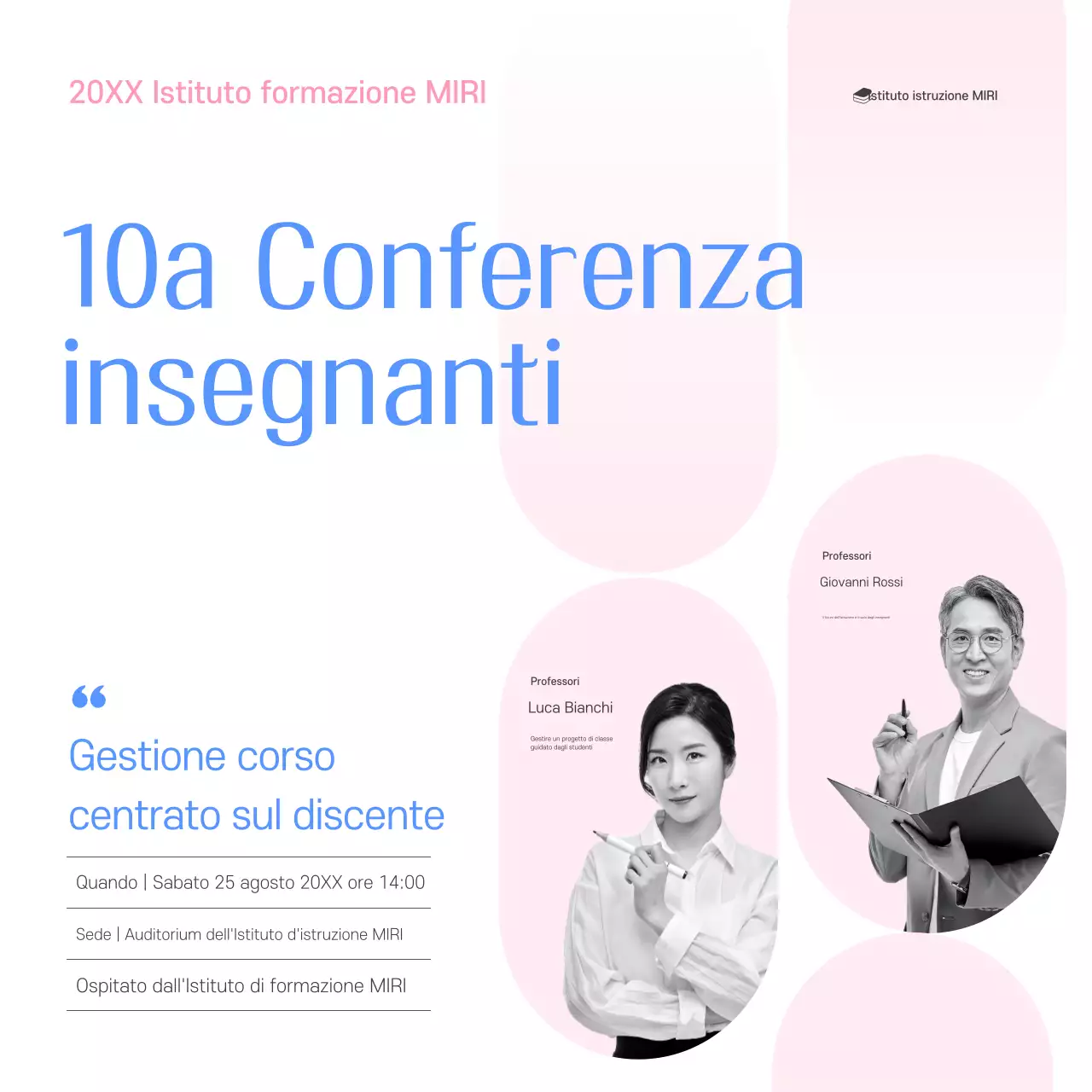 Conferenza sull'educazione moderna blu