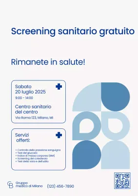 Annuncio dell'evento Blue Modern Health