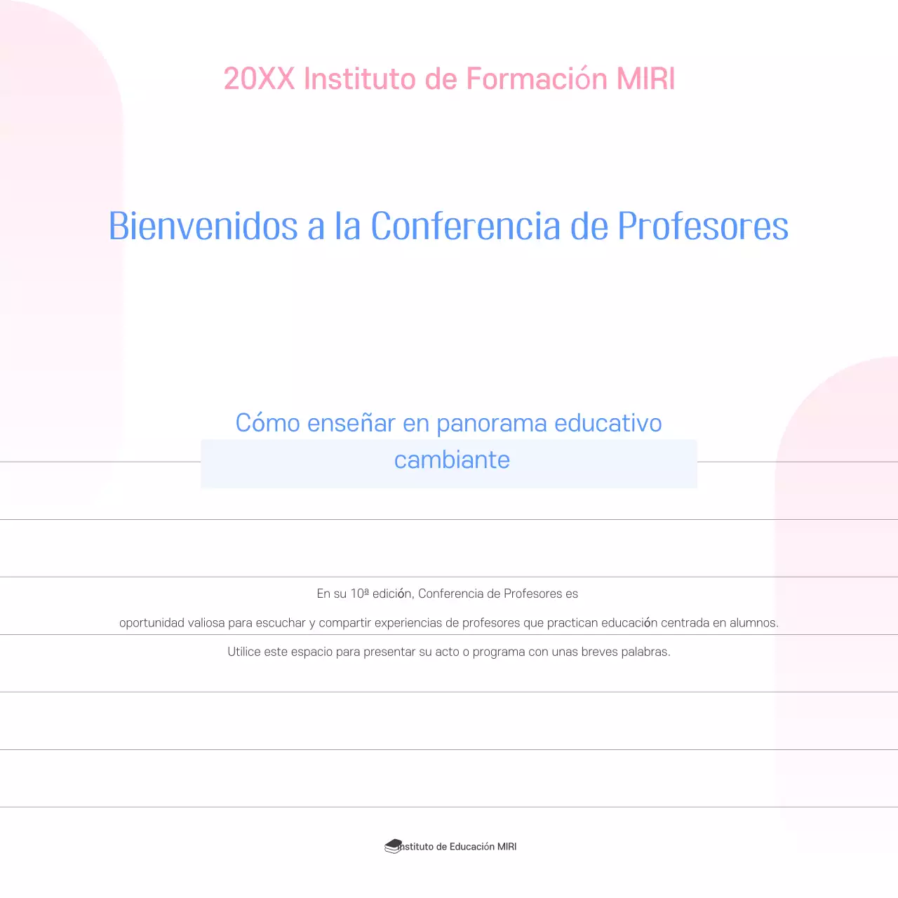 Conferencia de Educación Moderna Azul