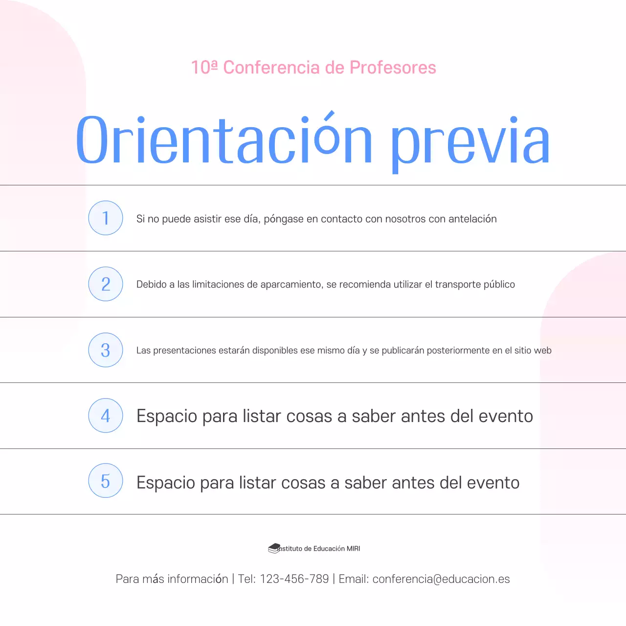 Conferencia de Educación Moderna Azul