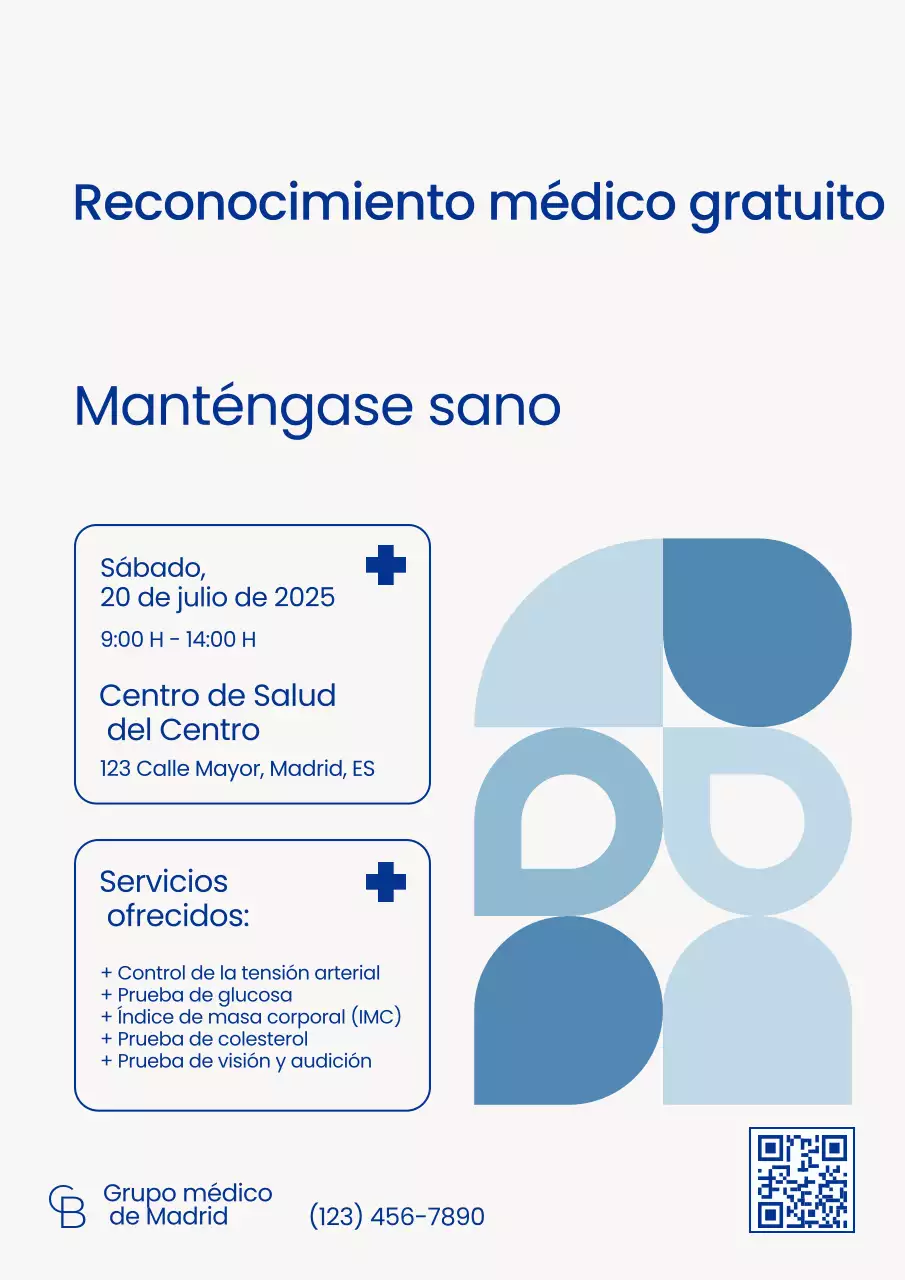 Anuncio del evento Blue Modern Health