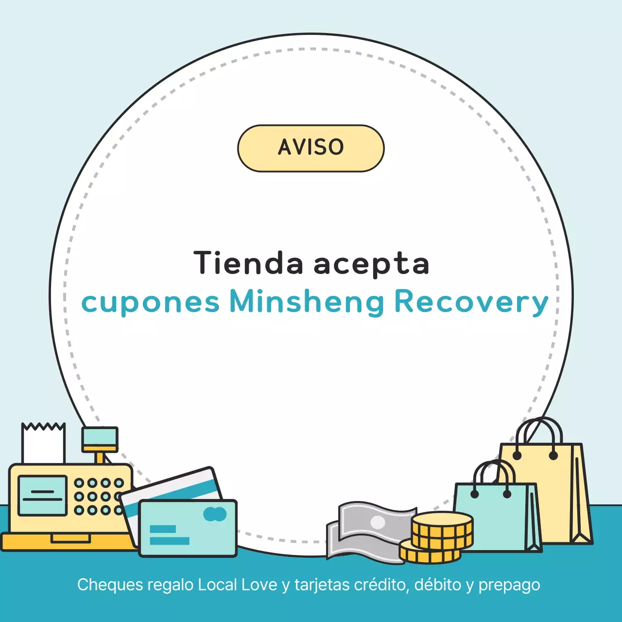 Guía de cupones de consumo para la recuperación de los medios de vida de las personas sencillas de Sky Blue