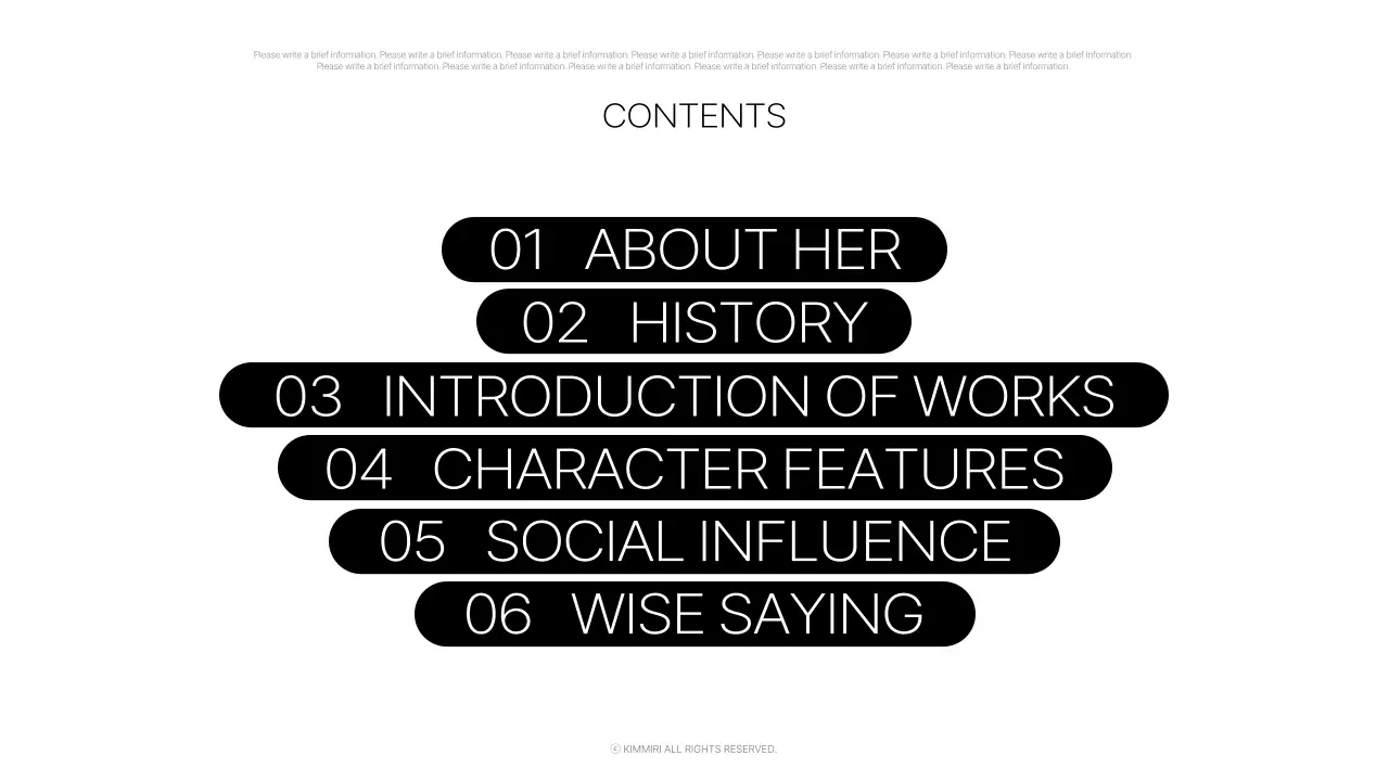 블랙과 화이트 심플한 프로필 작품 소개서