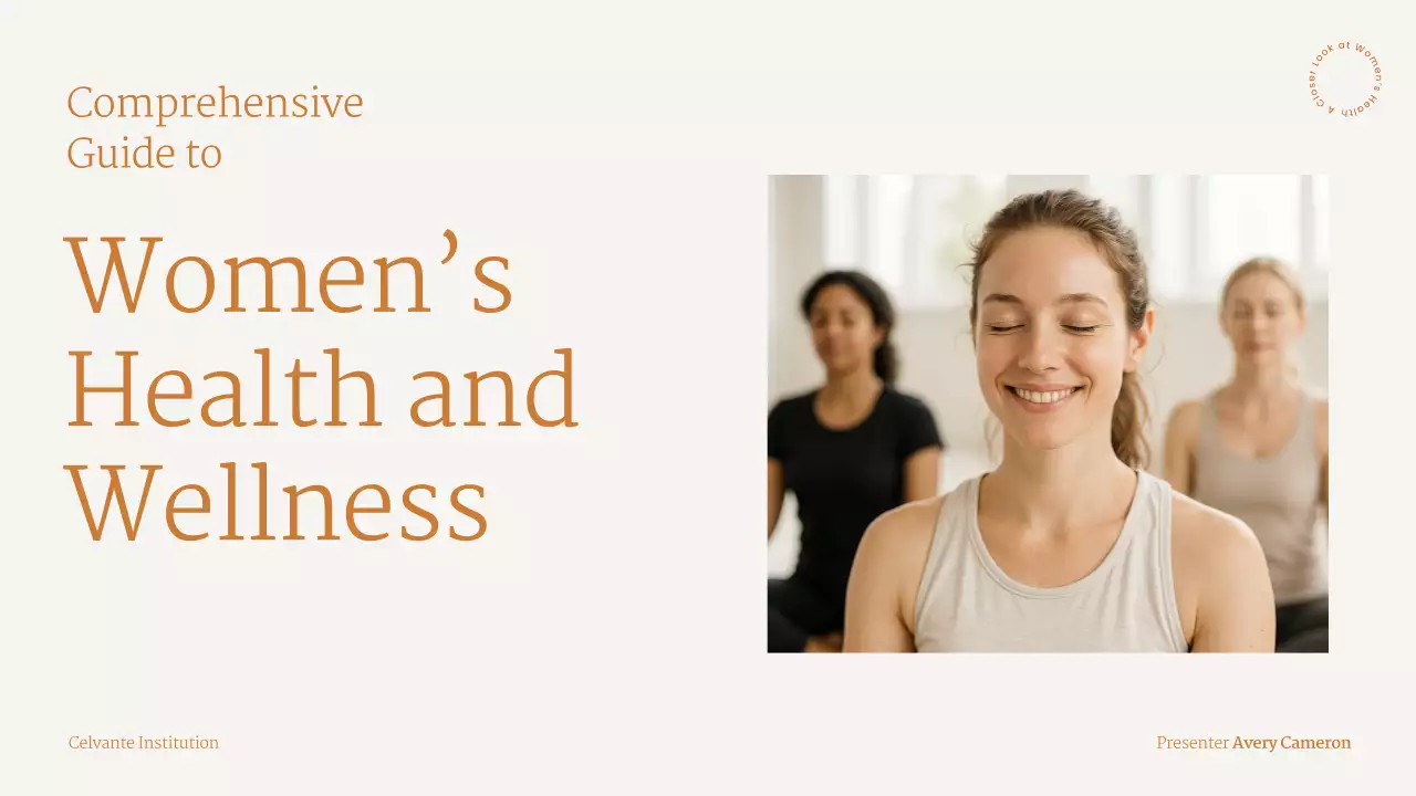 베이지 미니멀리스트 웰니스 가이드 프레젠테이션