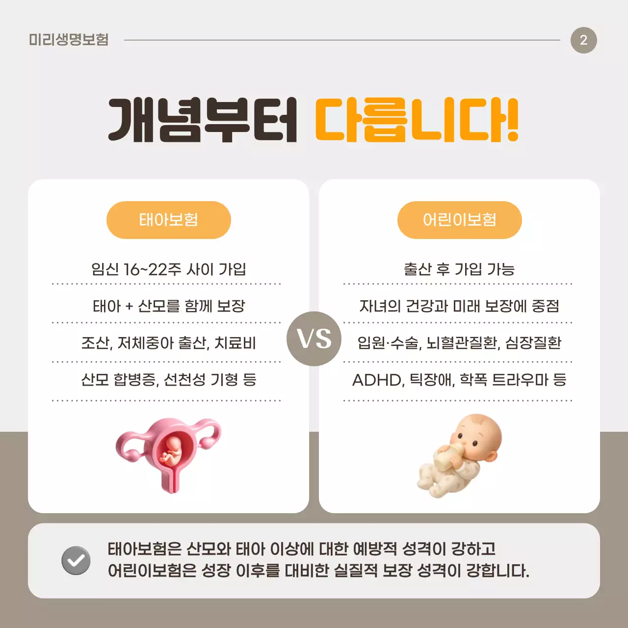 주황 깔끔 보험 광고