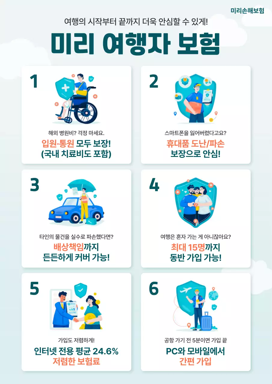 민트 모던 여행 보험 광고