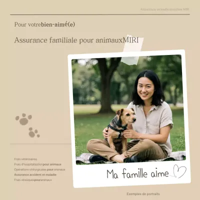 Promotion d'assurance pour animaux de compagnie Beige Clean