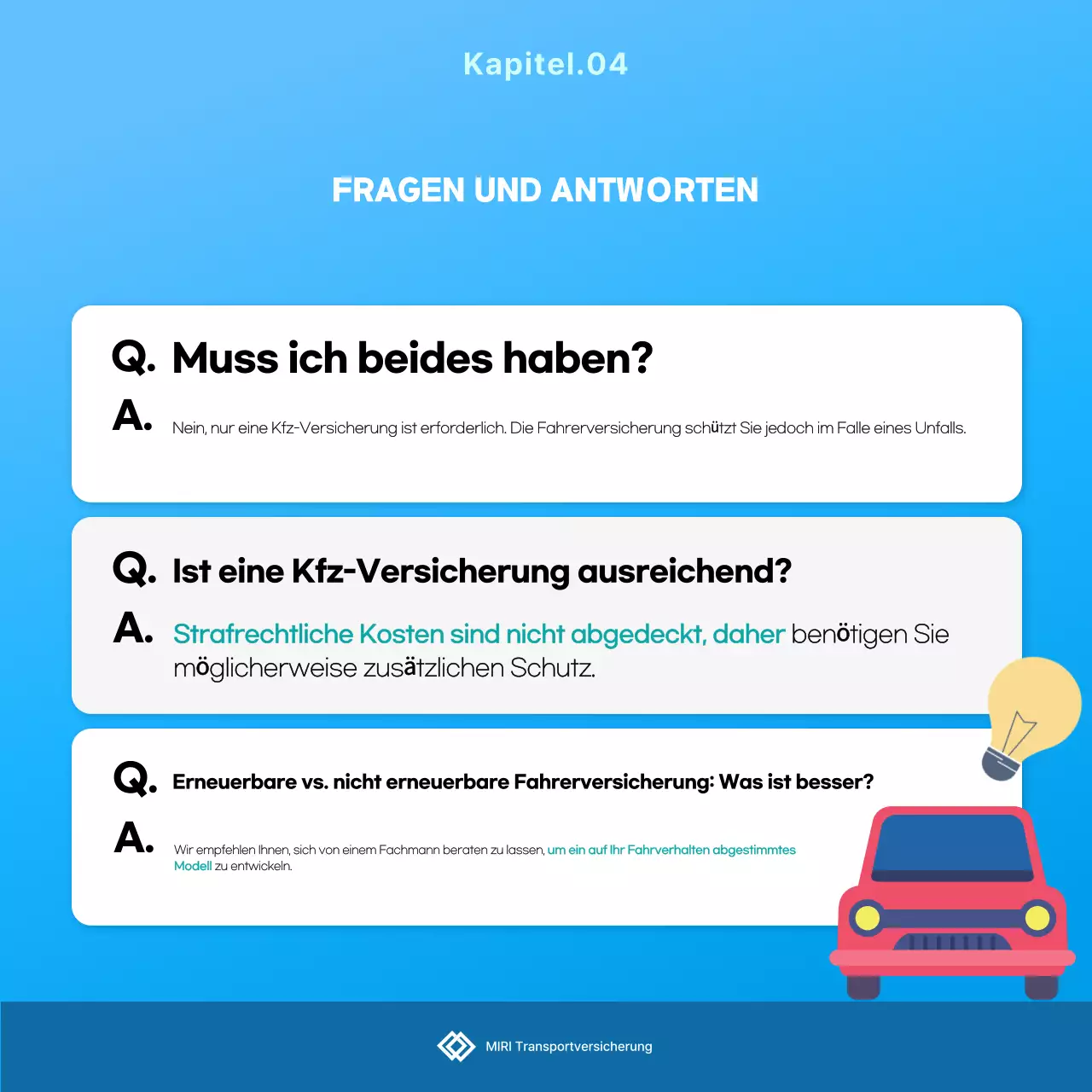 Sky Blue Clean Versicherungsanzeige