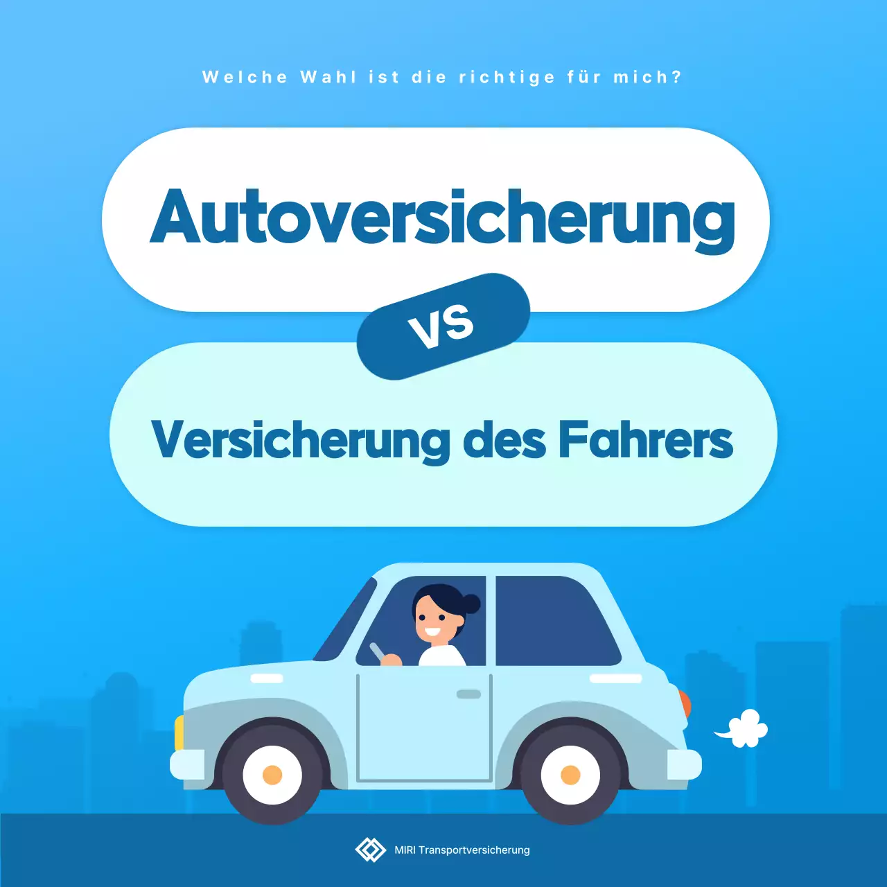 Sky Blue Clean Versicherungsanzeige