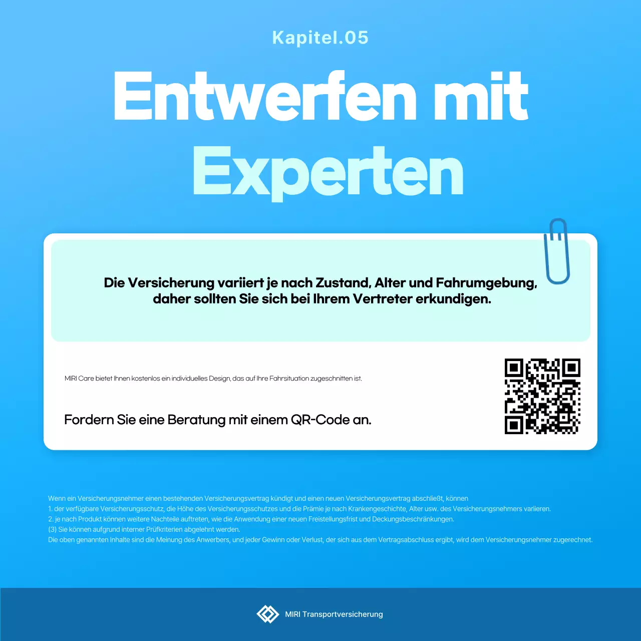 Sky Blue Clean Versicherungsanzeige