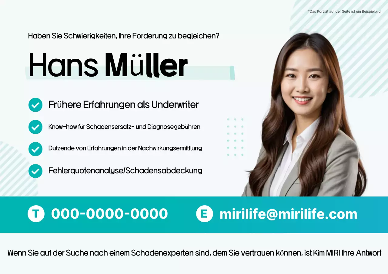 Mint Modern Versicherungsanzeige