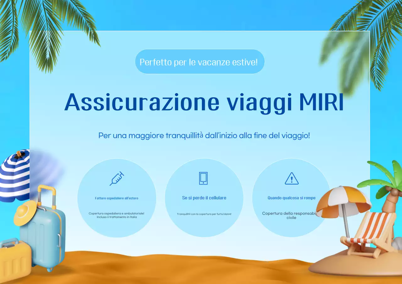 Guida all'assicurazione di viaggio moderna Sky Blue