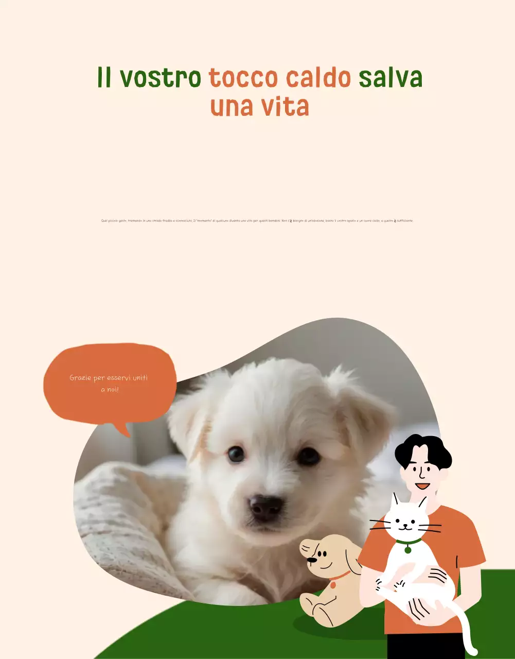Reclutamento per la protezione degli animali Beige Baby