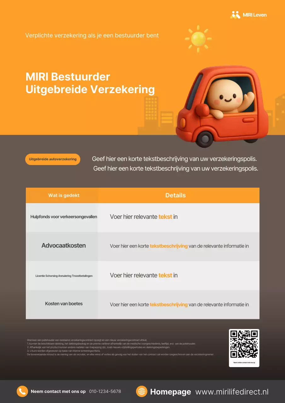 Advertentie voor Orange Baby Insurance
