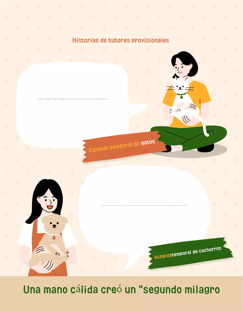 Reclutamiento para la protección de animales bebés beige