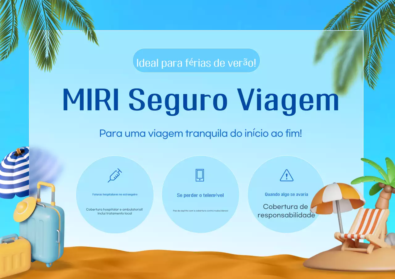 Guia de Seguro Viagem Sky Blue Modern
