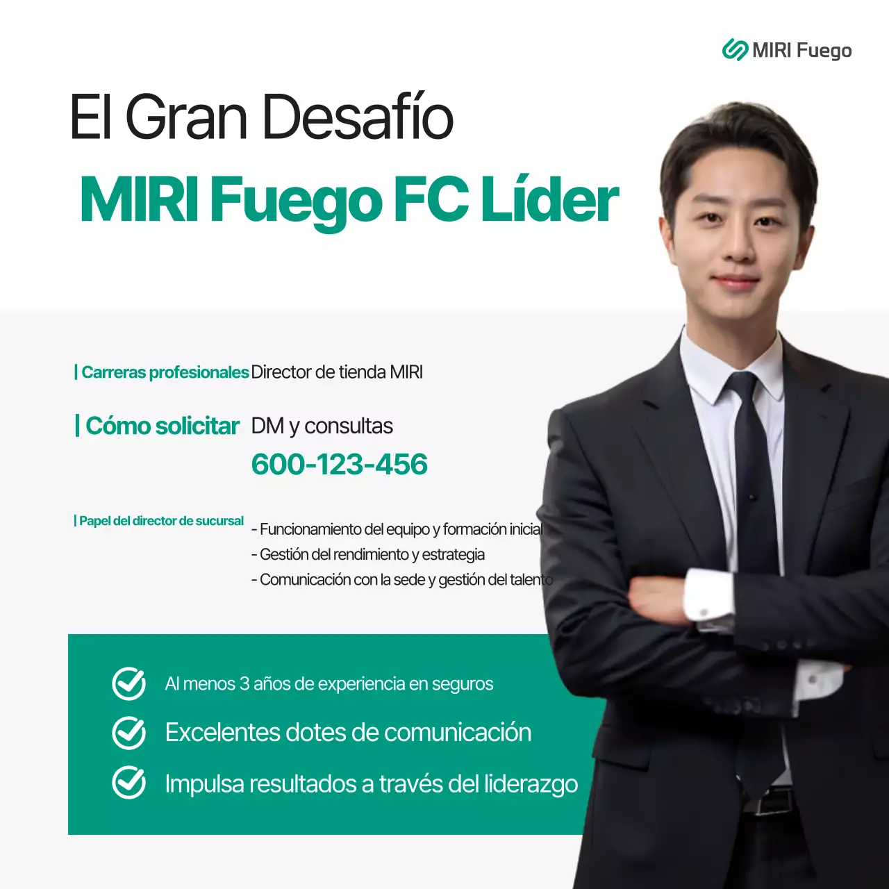 Reclutamiento de líderes del Centro de Seguros de Liderazgo Moderno Verde