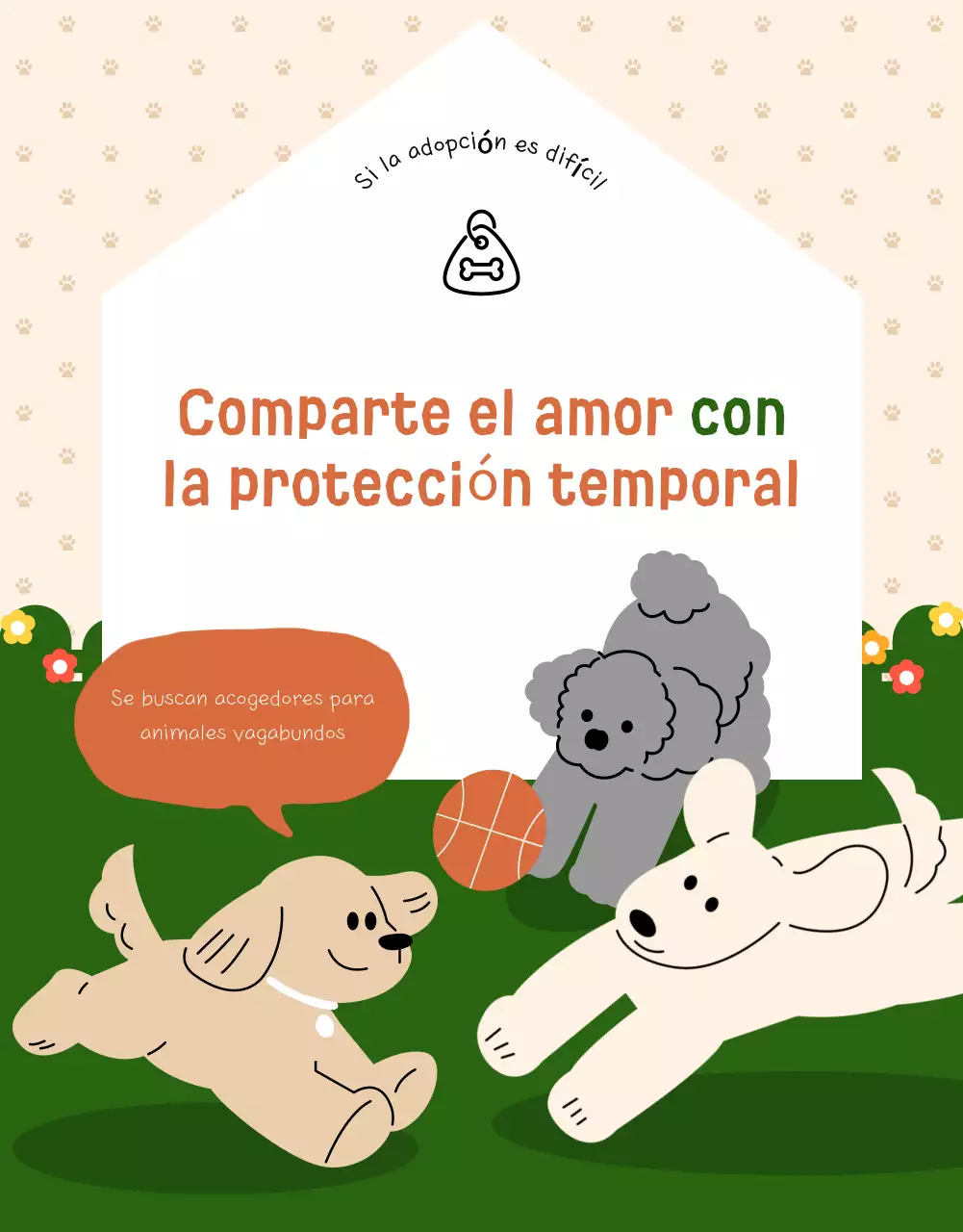 Reclutamiento para la protección de animales bebés beige