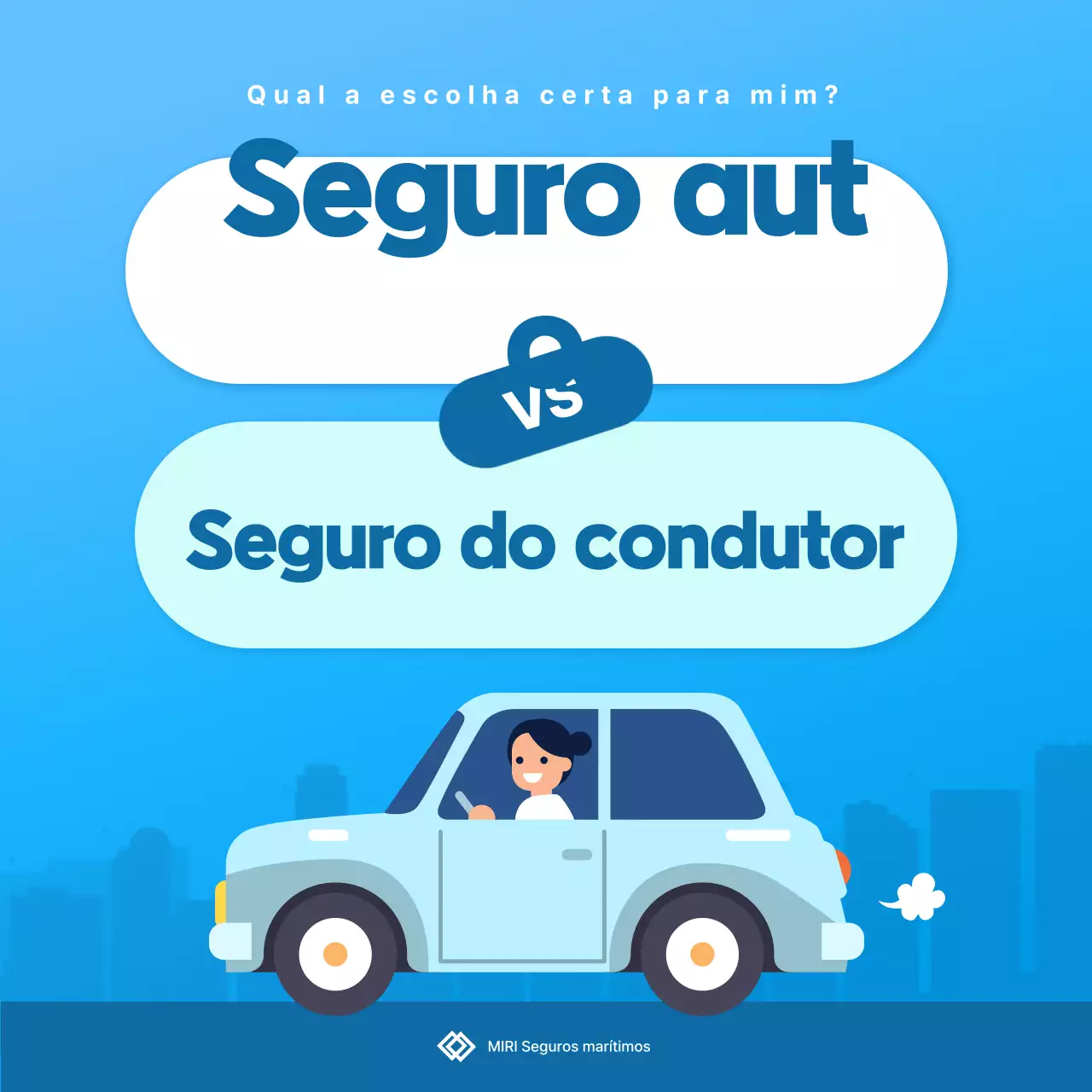 Anúncio de Seguros Limpos Sky Blue