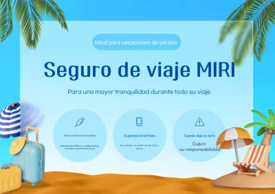 Guía de seguros de viaje Sky Blue Modern