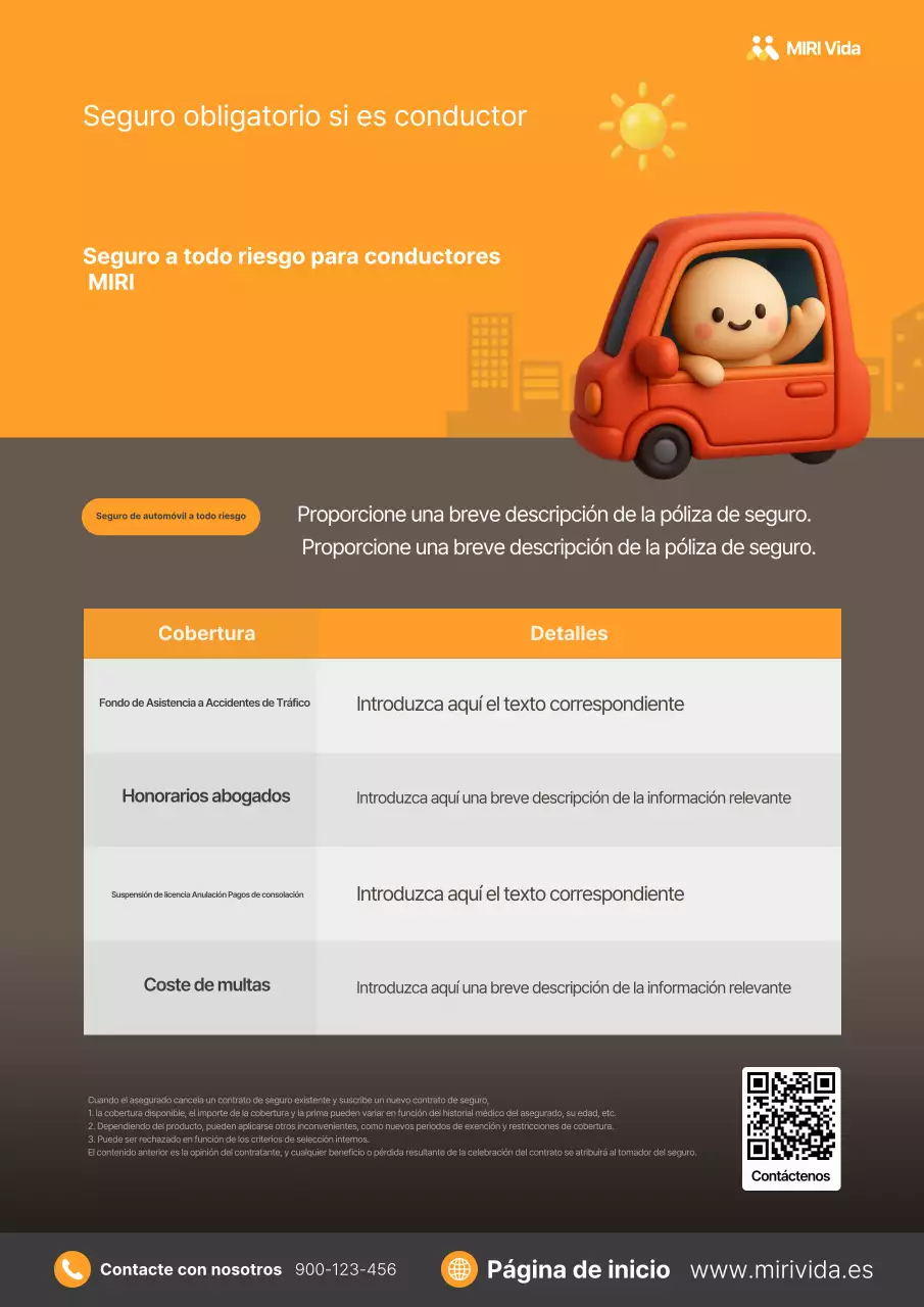 Anuncio de seguros para bebés de Orange Baby