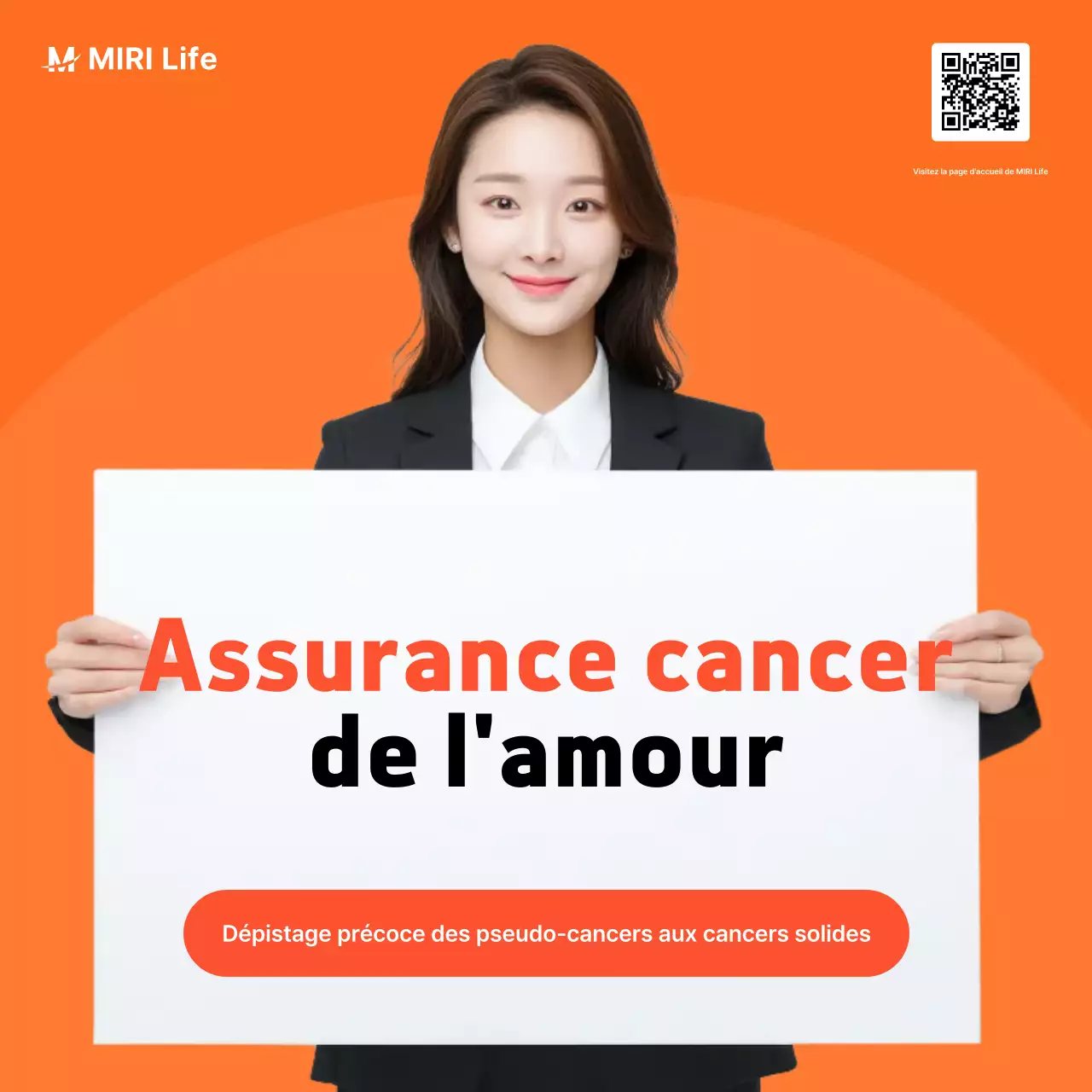 Publicité d'assurance moderne orange