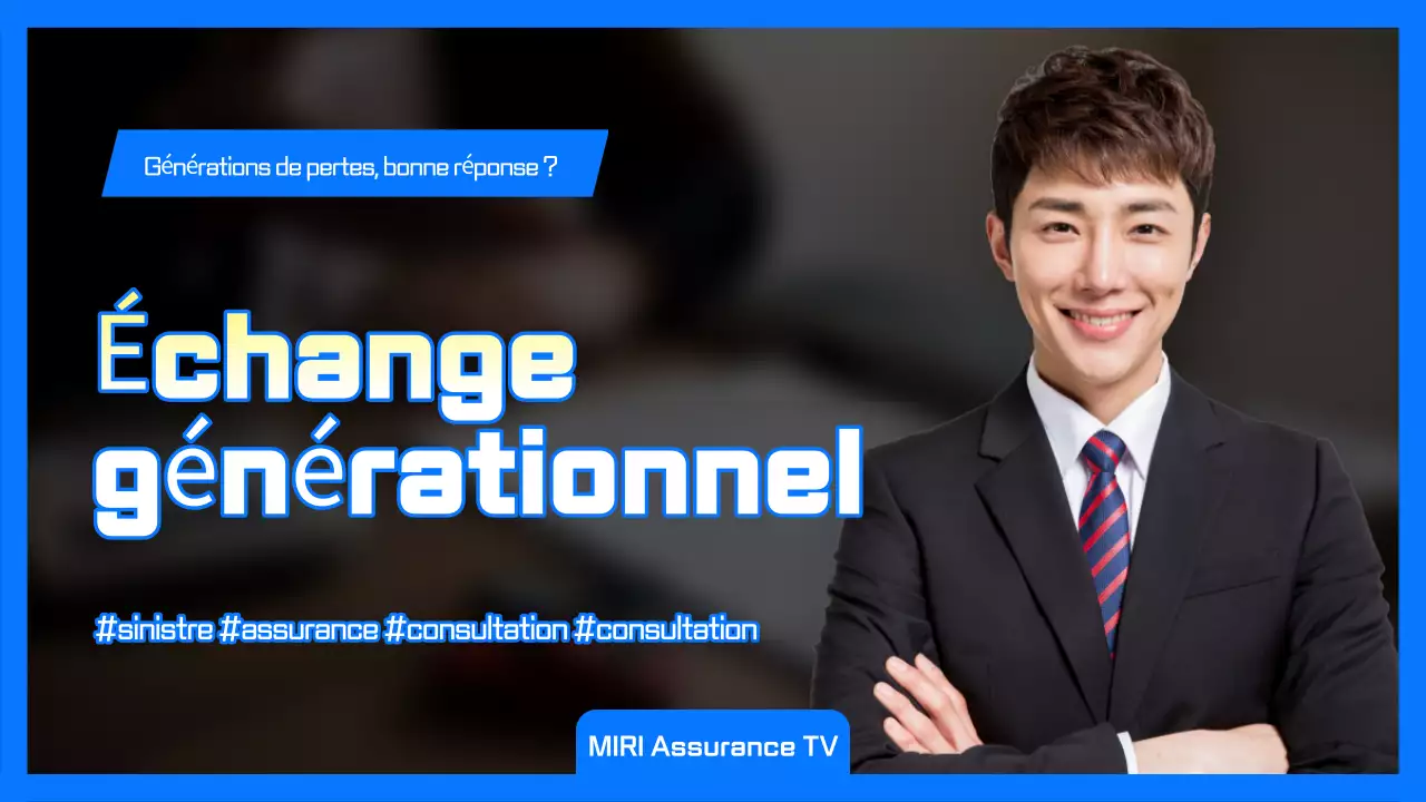 Publicité d'assurance moderne bleue
