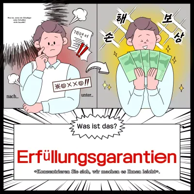 graue Cartoon-Versicherungsanzeige