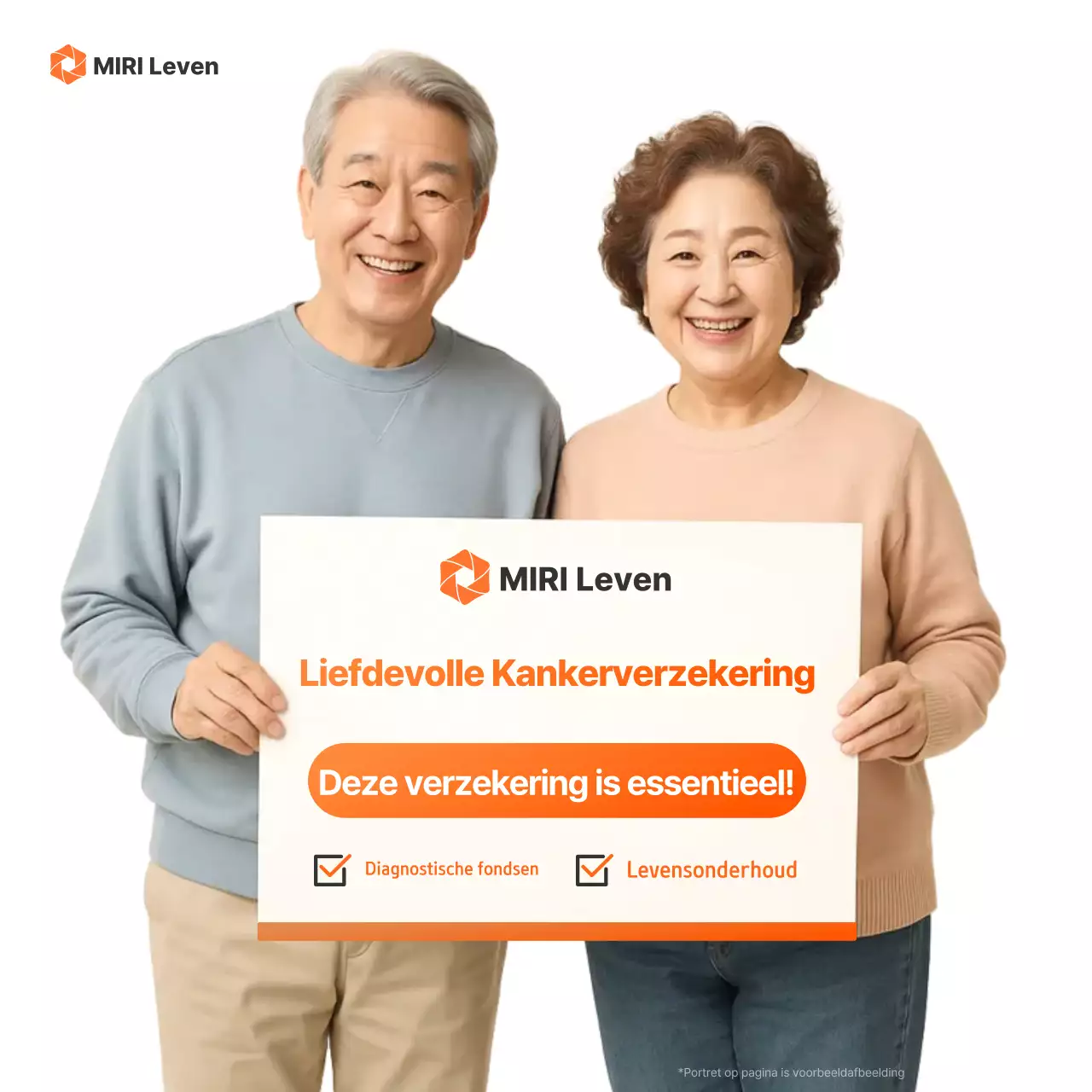 Advertentie voor een eenvoudige kankerverzekering