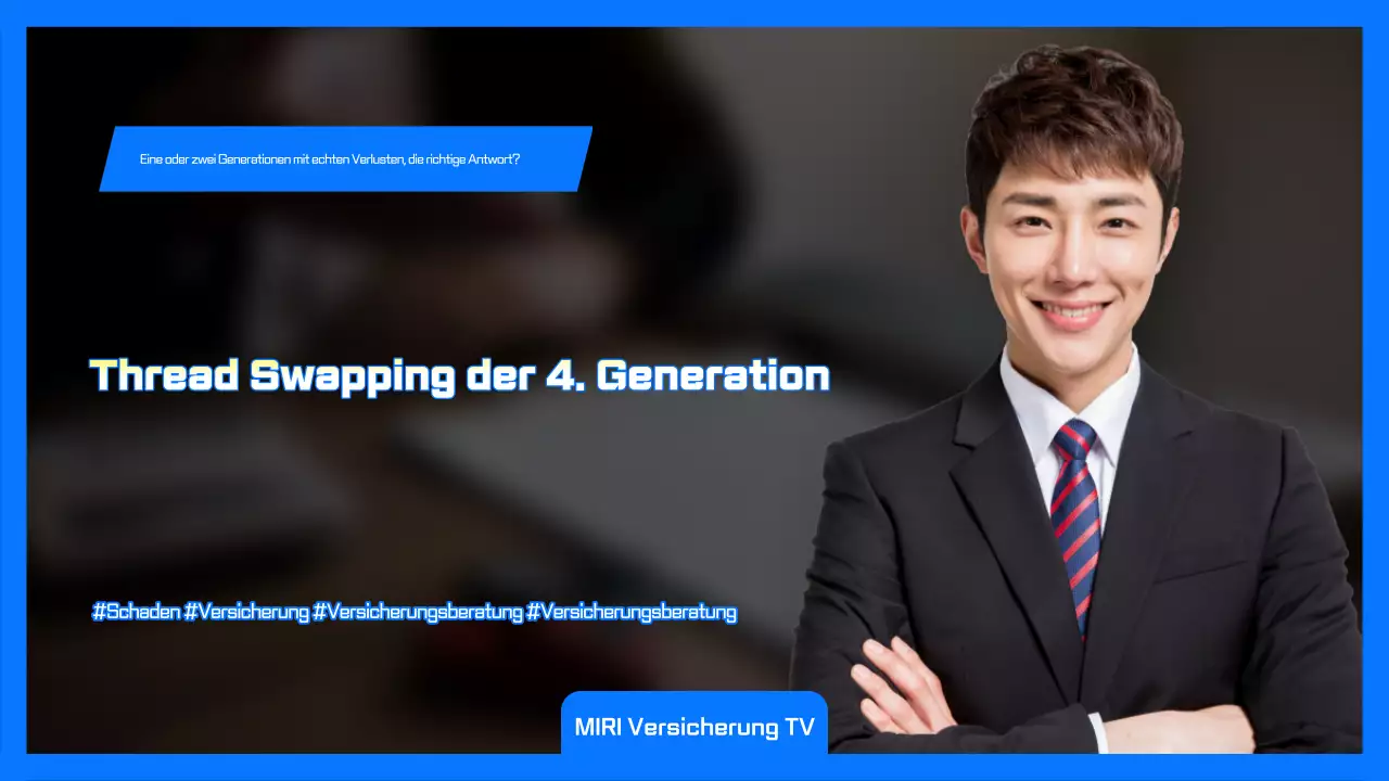 Blaue moderne Versicherungsanzeige