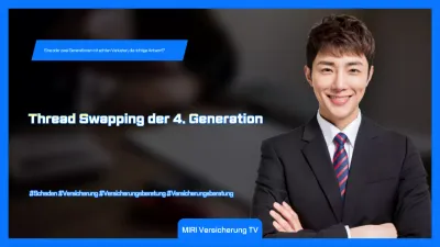 Blaue moderne Versicherungsanzeige