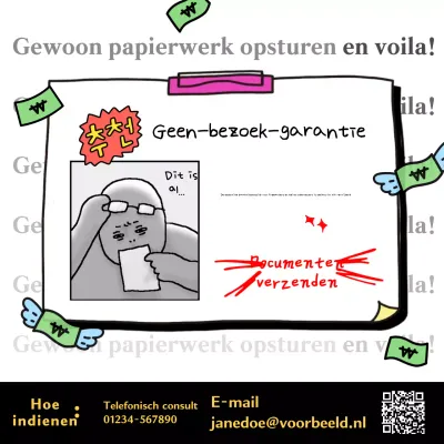 Advertentie voor Black Gag-garantieservice