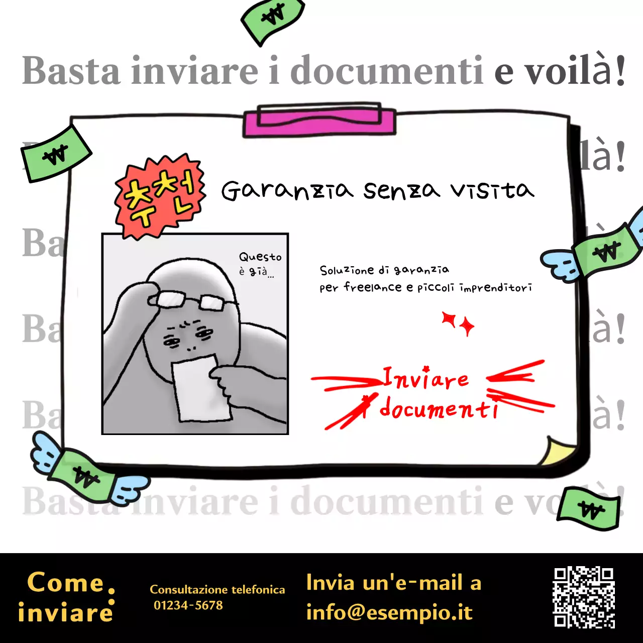 Pubblicità del servizio di garanzia Black Gag